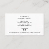 Landscaper Boomvormer — zwart Visitekaartje (Achterkant)