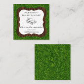 Landscaper en grasmachine vierkante visitekaartje (Voorkant / Achterkant)