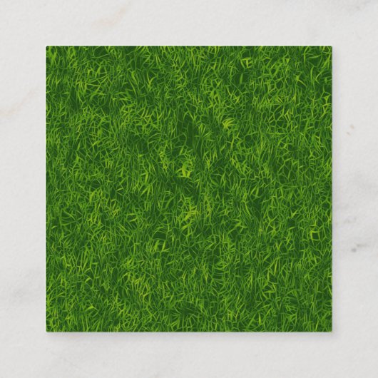 Landscaper en grasmachine vierkante visitekaartje (Achterkant)