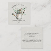 Landscaper Gardener Greenery Vierkante Visitekaartje (Voorkant / Achterkant)