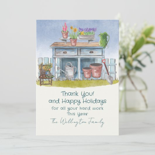 Landscaper Gardener - Hartelijk dank Kaart (Staand voorkant)