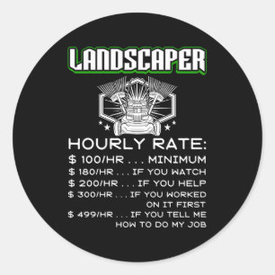 Landscaper Grass Care grasmaaier Ronde Sticker