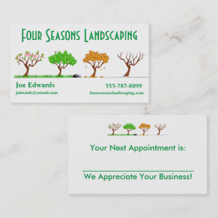 Landscaper, Lawn Care, Benoeming Business Afsprakenkaartje