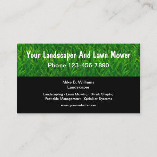 Landscaper Lawn Mowing Sprinklers Visitekaartje