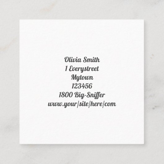 Landscaper over boomzorg vierkante visitekaartje (Achterkant)