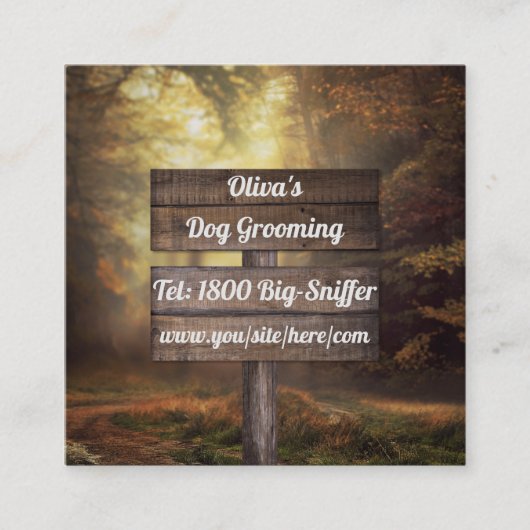 Landscaper over boomzorg vierkante visitekaartje (Voorkant)