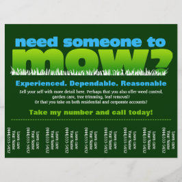 Landscaper over grasschapszorg flyer