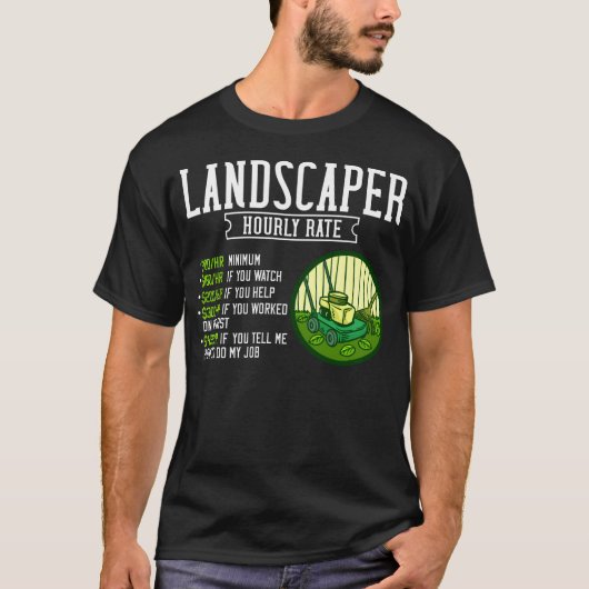 Landscaper over grasschapszorg t-shirt (Voorkant)
