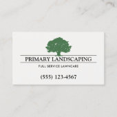 Landscaper over Lawn Care Visitekaartje (Voorkant)