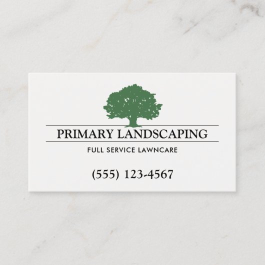 Landscaper over Lawn Care Visitekaartje (Voorkant)