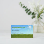 Landscaper over verzorging aanbevelingskaartje (Staand voorkant)