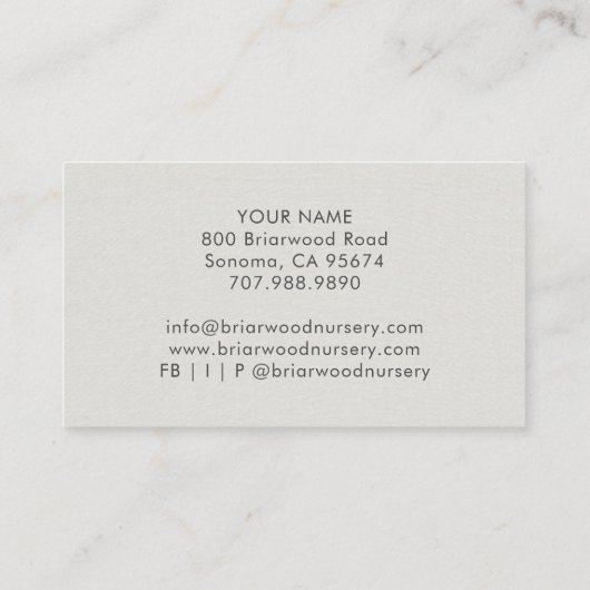 Landscaper tuinman groen vierkant Visitekaartje (Achterkant)