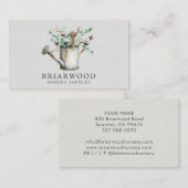 Landscaper tuinman groen vierkant Visitekaartje (Voorkant / Achterkant)