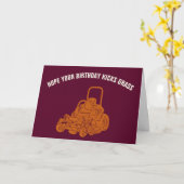 Landscapers Grappige grasmaaier Verjaardag Kaart (Gele Bloem)