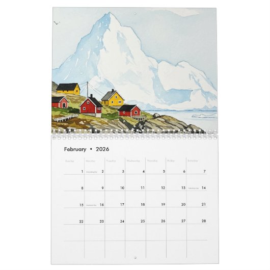 Landscapes Calendar Kalender (Feb 2026)
