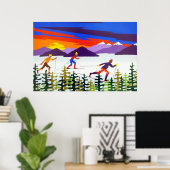 Landscapes Skiing Poster (Thuiskantoor)