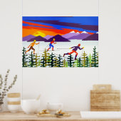 Landscapes Skiing Poster (Keuken)