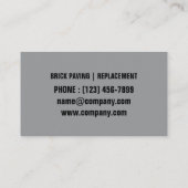 Landscaping Brick Paver Paving Stone Metselwerk Visitekaartje (Achterkant)