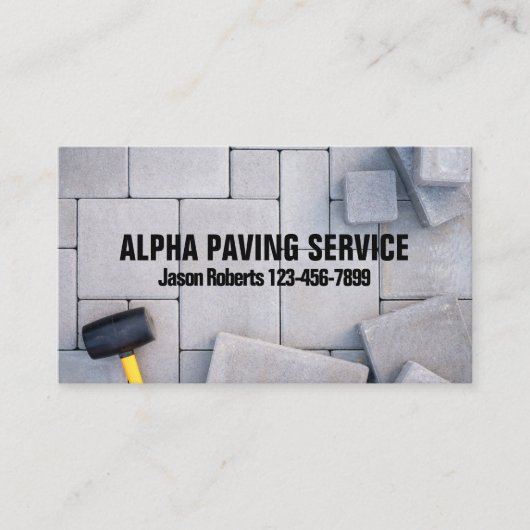 Landscaping Brick Paver Paving Stone Metselwerk Visitekaartje (Voorkant)