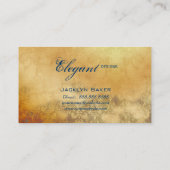 Landscaping Business Blue Leaves  Damask Visitekaartje (Achterkant)