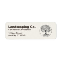 Landscaping Business Cream Retouradres Labels