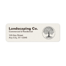 Landscaping Business Cream Retouradres Labels
