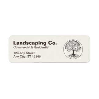 Landscaping Business Cream Retouradres Labels