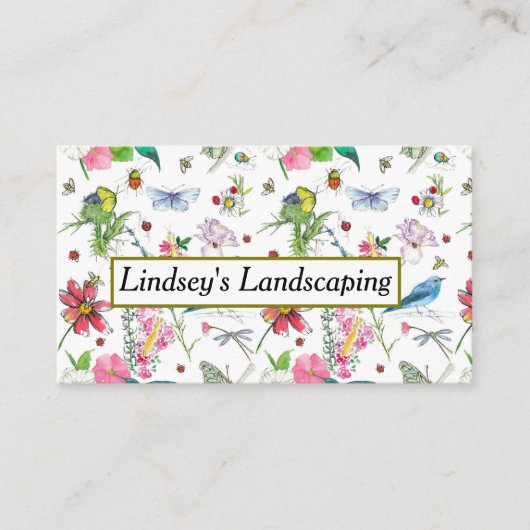 Landscaping Business Pollinators Native Planten Visitekaartje (Voorkant)