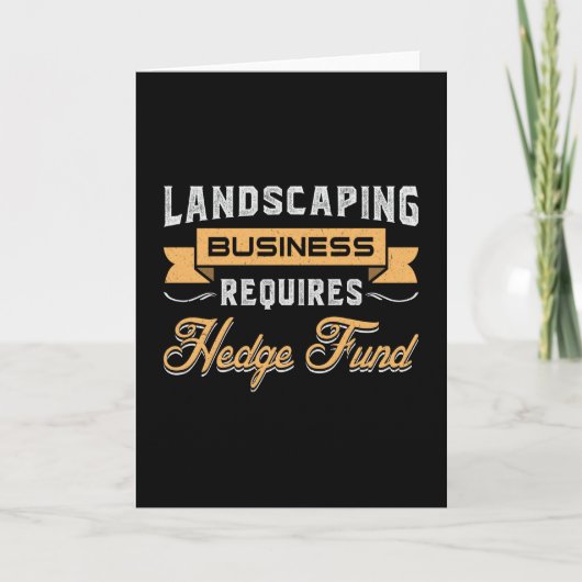 Landscaping Business Vier Tuin Landscaper Grappig Kaart (Voorkant)