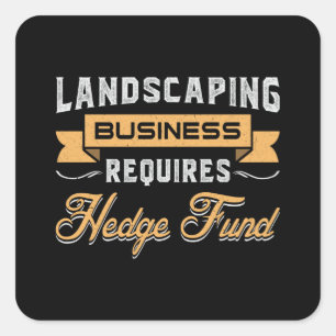 Landscaping Business Vier Tuin Landscaper Grappig Vierkante Sticker
