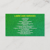 Landscaping en gazon onderhoud | gazonverzorging visitekaartje (Achterkant)
