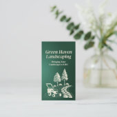 Landscaping en gazon zorgdiensten visitekaartje (Staand voorkant)