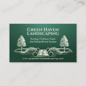 Landscaping en gazon zorgdiensten visitekaartje (Voorkant)