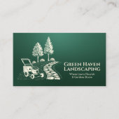 Landscaping en gazon zorgdiensten visitekaartje (Voorkant)