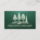 Landscaping en gazon zorgdiensten visitekaartje (Voorkant)