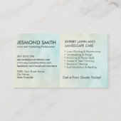 Landscaping en gazon zorgdiensten - Waterverf Visitekaartje (Achterkant)