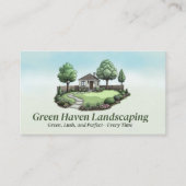 Landscaping en gazon zorgdiensten - Waterverf Visitekaartje (Voorkant)