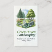 Landscaping en gazon zorgdiensten - Waterverf Visitekaartje (Voorkant)