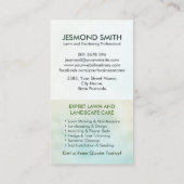 Landscaping en gazon zorgdiensten - Waterverf Visitekaartje (Achterkant)