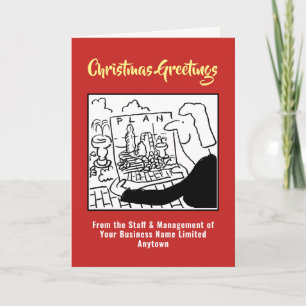 Landscaping en tuinbouwkaart voor kerstmis feestdagen kaart