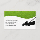 Landscaping Gardening Logo | Gras voor grasmaaiers Visitekaartje (Achterkant)