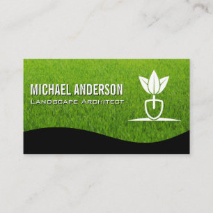 Landscaping Gardening Logo   Gras voor grasmaaiers Visitekaartje