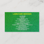 Landscaping & gazon Services | gazonverzorging Contactkaartje (Achterkant)