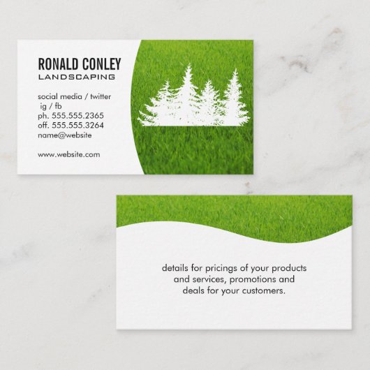 Landscaping gras en bomen visitekaartje (Voorkant / Achterkant)