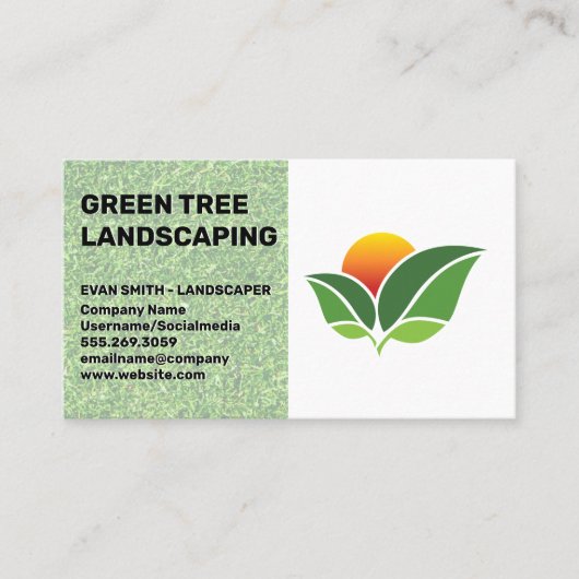 Landscaping | Green Grass Cut | Topiary Visitekaartje (Voorkant)