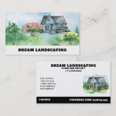 *~* Landscaping Green Grass Modern Lawn Care Visitekaartje (Voorkant / Achterkant)
