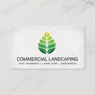 Landscaping Green Leaf Logo Gardening Visitekaartje
