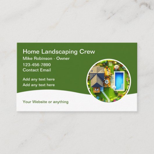 Landscaping Home Services Visitekaartjes (Voorkant)