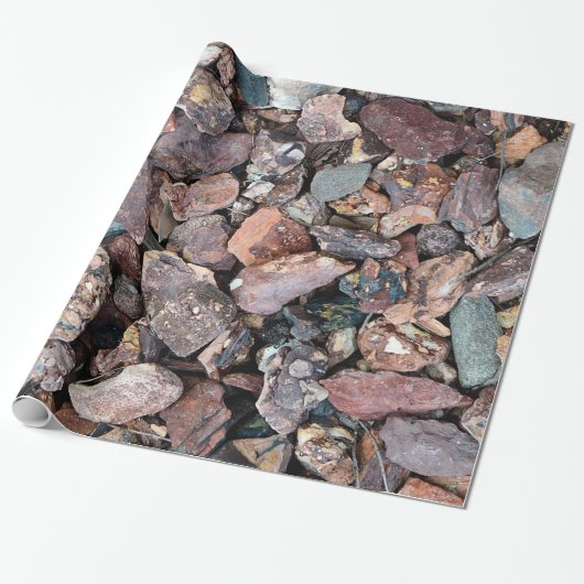 Landscaping Lava Rock Rubble and Stones Cadeaupapier (Uitgerold)