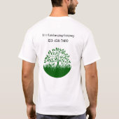 Landscaping Lawn Business Logo Work Tee Shirts (Achterkant)